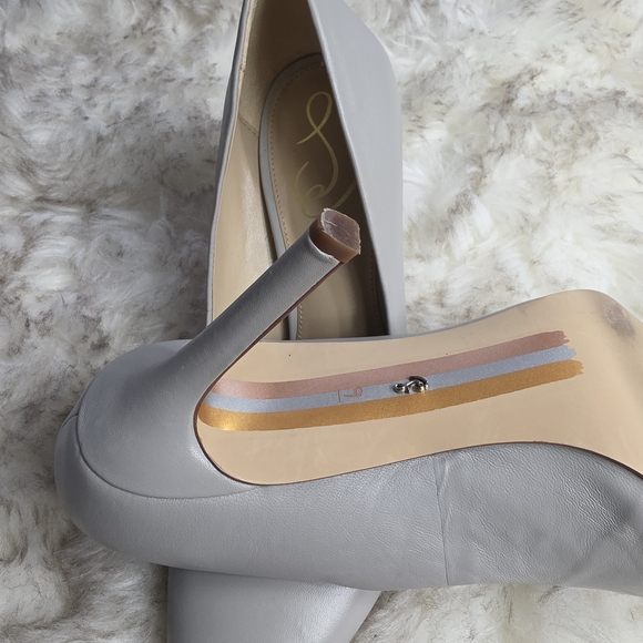 Elegant Sam Edelman Gray Women's Pumps - Picture 8 of 9